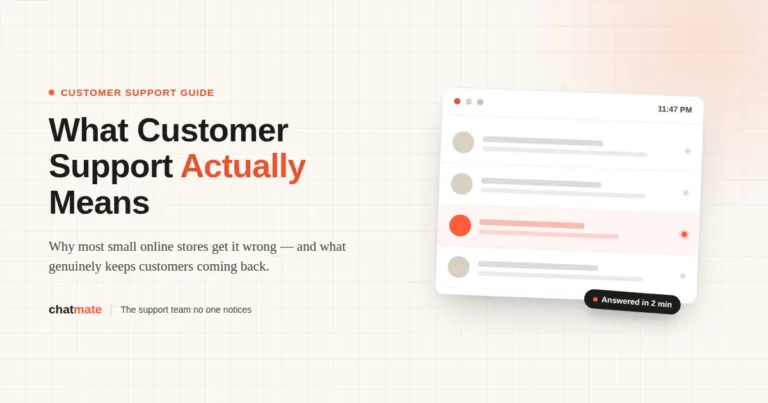What Customer support