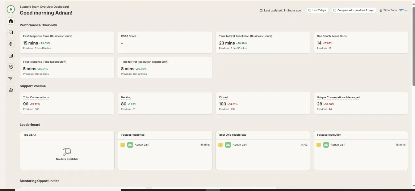 store orders