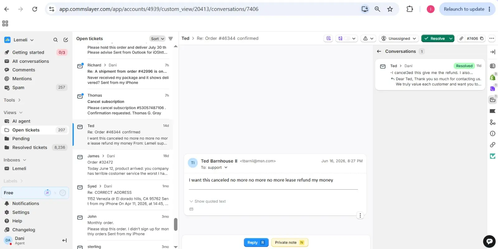 Email Chat